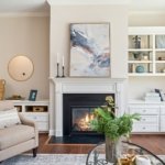 modern farmhouse living room fireplace